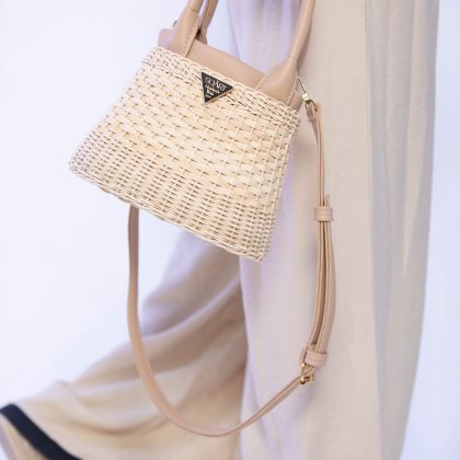 SEVILLANA rotin bag Nude