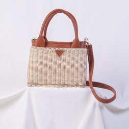 Square rotin Bag Miel