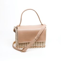 Flapbag rotin Nude