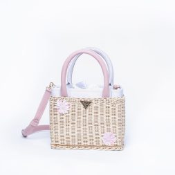 Square rotin bag rose Aster