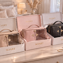 Pack trousses produits de beauté SOART- Organisez. Voyagez. Rayonnez.